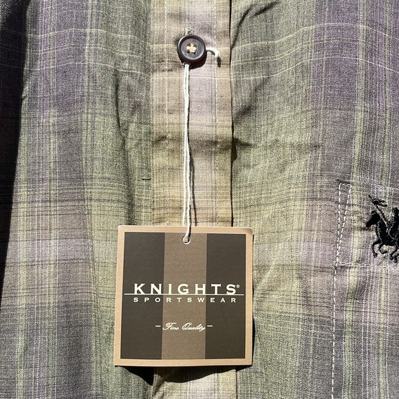 Knights Sports Wear Long Sleeve Button Up Front Pocket Shirt ~ Men’s 3X - Picture 5 of 7